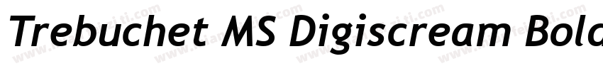 Trebuchet MS Digiscream Bold Itali字体转换